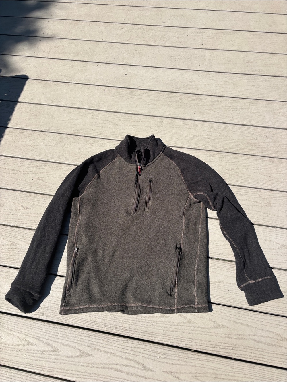 Men's Half-Zip Fleece Pullover - Dark Green